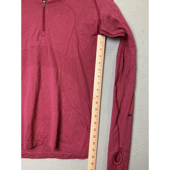 Lululemon Run Swiftly Tech Womans Size 10 1/4 Zip Long Sleeve with Thumbholes - Picture 6 of 7